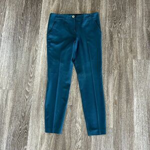 Ted Baker London Slim Fit Wool‎ Blend Trousers Dark Teal US 6 Size 2 Office Pant